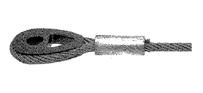 Example of a correctly prepared ferrule lock. Other techniques acceptable to classification societies and/or the crane manufacturer may be used