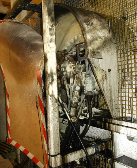 Winch motor after fire